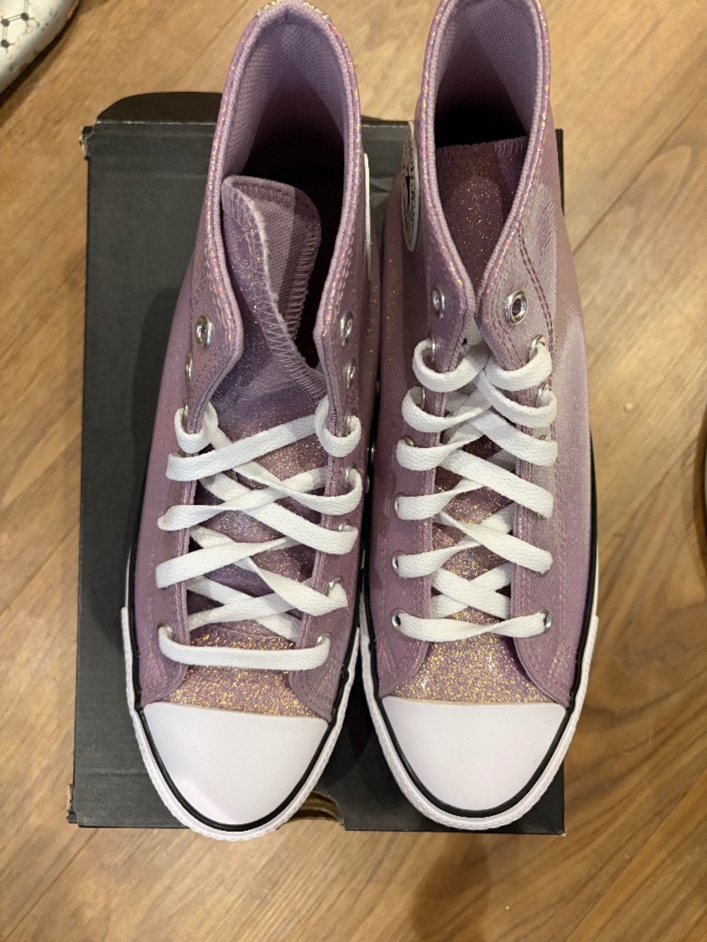 Converse CTAS HI Glittery Lilac size 7 Kids